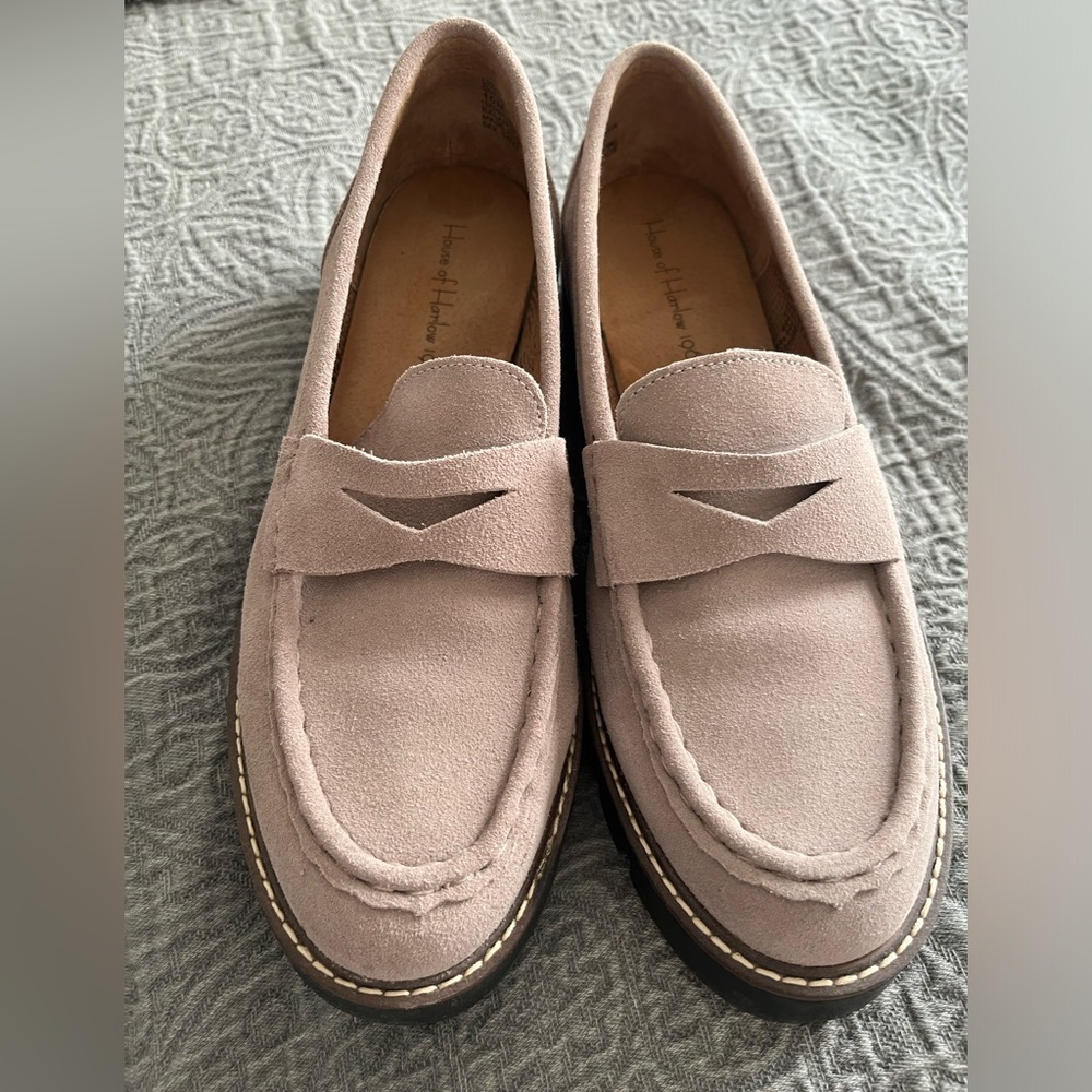 Suede loafers size 10